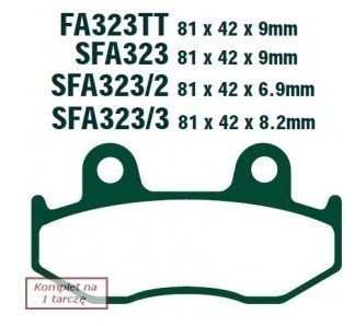 Bremseklosser EBC Brakes FA323R