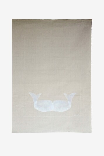 Mimou Håndtrykt poster Moby 50x70 cm Hvit Mimou Håndtrykt poster Moby 50x70 cm Hvit