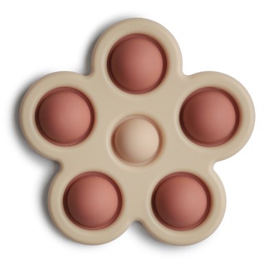 mushie Skyv leketøy Flower Rose/ Blush /Shifting Sand mushie Skyv leketøy Flower Rose/ Blush /Shifting Sand