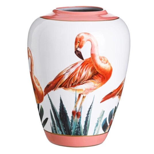 Bigbuy Home Vase Keramikk Koral Hvit 36 X 36 X 48 Cm