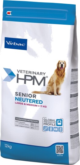 Virbac Tørrfôr Veterinary Senior Hpm Dog Neutered Large & Medium 12 kg Virbac Tørrfôr Veterinary Senior Hpm Dog Neutered Large & Medium 12 kg