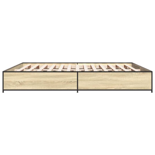 Sengeramme sonoma eik 180x200 cm konstruert tre og metall 8721102610189