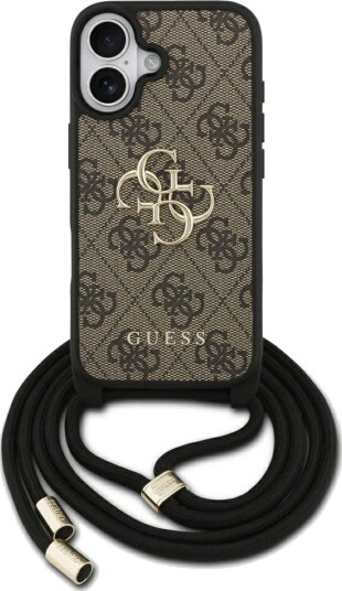 Guess 4G Cord Stap Crossbody-etui til iPhone 17 - Brun Guess 4G Cord Stap Crossbody-etui til iPhone 17 - Brun