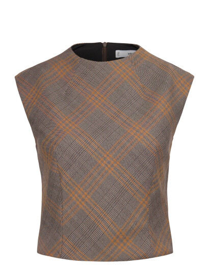 Mango Fitted Check Top - Multi/patterned - M