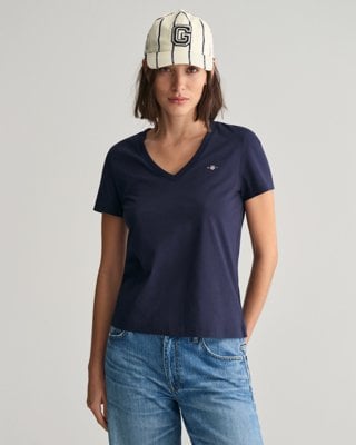 Shield t-skjorte med v-hals EVENING BLUE XL Shield t-skjorte med v-hals EVENING BLUE XL