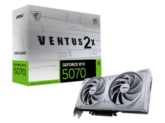 MSI GeForce RTX 5070 VENTUS 2X OC Hvit 12GB GDDR7 Grafikkort MSI GeForce RTX 5070 VENTUS 2X OC Hvit 12GB GDDR7 Grafikkort