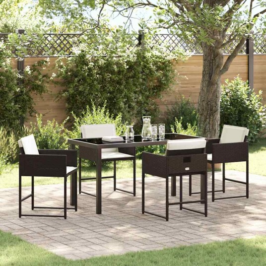 Hage Spisegruppe 5 pcs Brun polyrotting