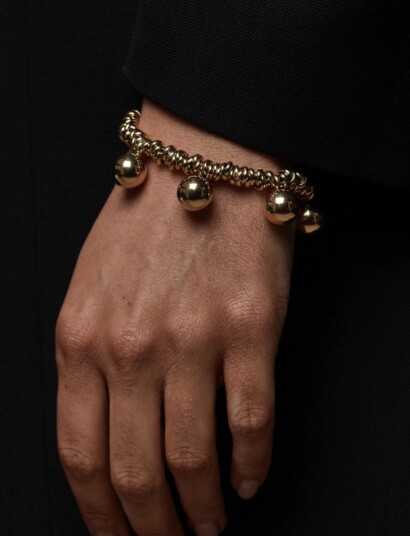 Bud to rose Velvet Globe Bracelet Silver Gold Bud to rose Velvet Globe Bracelet Silver Gold