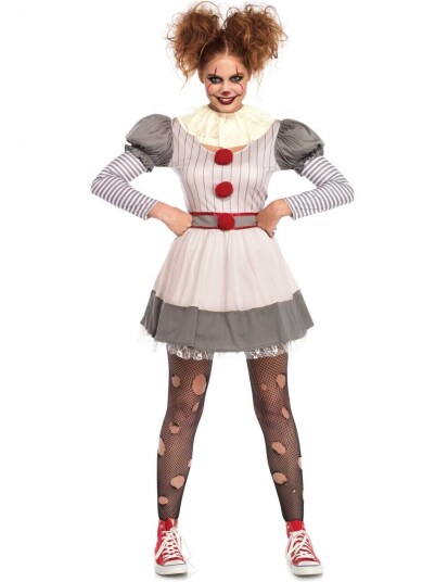 Clowns Uhyggelig Klovnekostyme For Kvinner