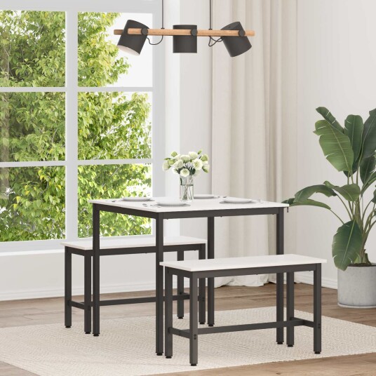 vidaXL Spisebord Hvit 80 x 80 x 75 cm Massiv furu vidaXL Spisebord Hvit 80 x 80 x 75 cm Massiv furu