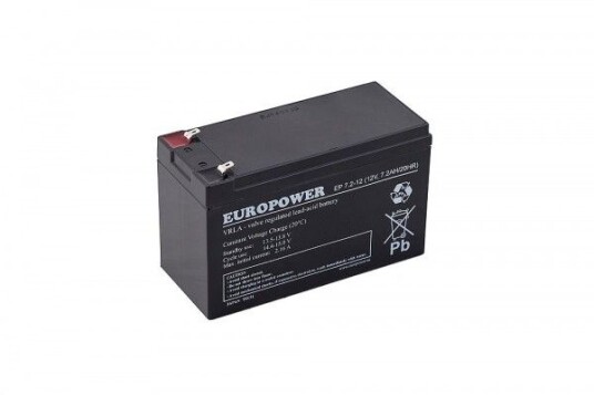Battery 12V 7.2Ah Vrla/Ep7.2-12 T2 Europower Emu