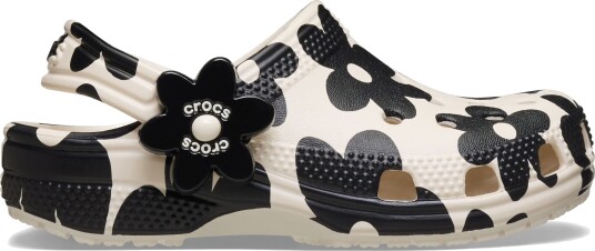 Crocs Classic Pop Petals Kids Tøfler Summit White/Black 22 23