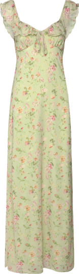 Gina Tricot Frill Maxi Dress Green M