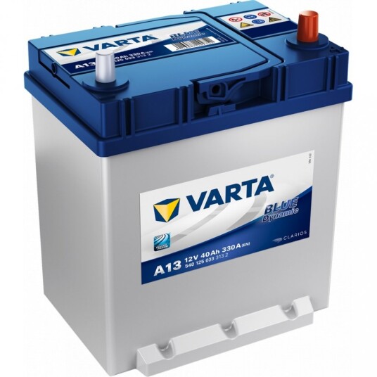 VARTA Blue Dynamic Batteri 12V 40AH 330CCA (187x127x200/227mm) +høyre A13.