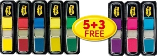 Post It 3M Sett Bokmerker Post It® Pp 11,9X43,1 Mm 5X35 + 3X35 Gratis