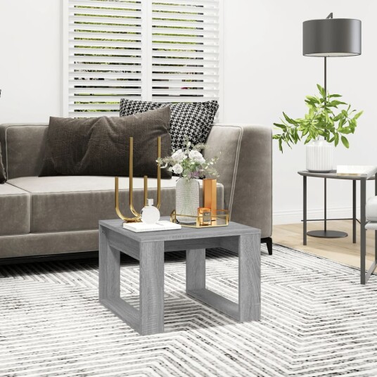 Sidebord grå sonoma 50x50x35 cm konstruert tre 825826 Sidebord grå sonoma 50x50x35 cm konstruert tre 825826