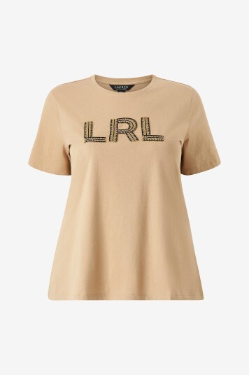Lauren Ralph Lauren Curve T skjorte Cotton Jersey ssl tsh Brun Lauren Ralph Lauren Curve T skjorte Cotton Jersey ssl tsh Brun