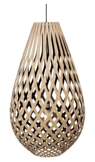 David Trubridge - Koura Pendel H100 Svart 1 Side