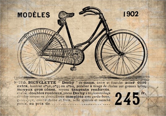 Fototapet Old School Bicycle 250x175 - Finnes i flere størrelser
