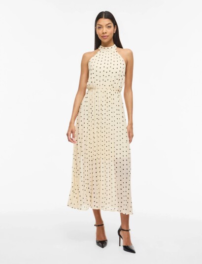 Vila Vimicada Halterneck Ankle Dress/Dc/Ka Cream 42 Vila Vimicada Halterneck Ankle Dress/Dc/Ka Cream 42