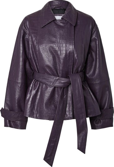 YAS Yaslibana Ls Leather Jacket PLUM PERFECT 36 YAS Yaslibana Ls Leather Jacket PLUM PERFECT 36