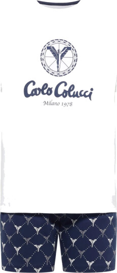Carlo Colucci Herre Natt og Loungeklær Hvit L, Carlo Colucci Herre Natt og Loungeklær Hvit L,