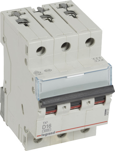 Legrand TX³ MCB automatsikring D10 3P 3M 6kA