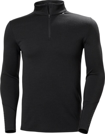 Helly Hansen Lifa Merino Midweight 1/2 Zip, ulltrøye herre M BLACK
