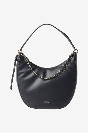Tommy Hilfiger Vesken Moon Leather Hobo Svart