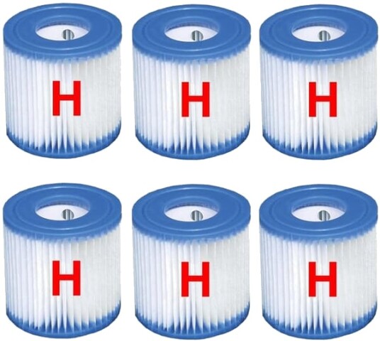 Passer for Intex bassengfilter 6 stk for filterpatron type H for pumpe erstatningsfiltre svømming for 29007/29008_yu
