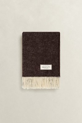 Gant Wool Throw DEEP BROWN 130X200 Gant Wool Throw DEEP BROWN 130X200