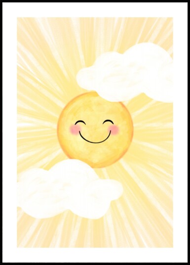 Happy Smiling Sun Plakat / 100x150