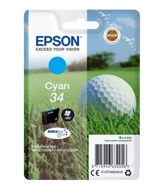 Epson Blekk Cyan 4.2ml 34 - Wf-3720