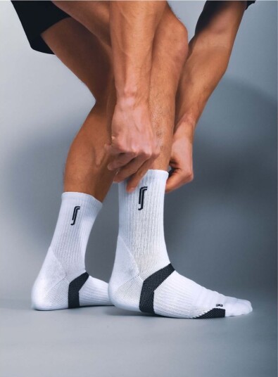 RS Cushioned Performance Socks Logo    2 Pack Sokker Vit 34 38