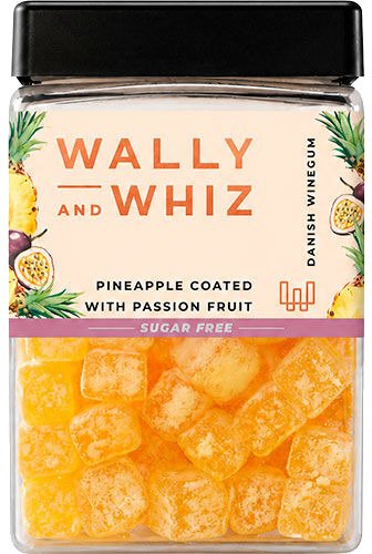 Wally and Whiz Vingummi Ananas med Pasjonsfrukt Sukkerfri 240 g Wally and Whiz Vingummi Ananas med Pasjonsfrukt Sukkerfri 240 g