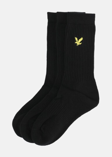 Lyle&Scott Scout Black 40 42 Bomullsstrømper