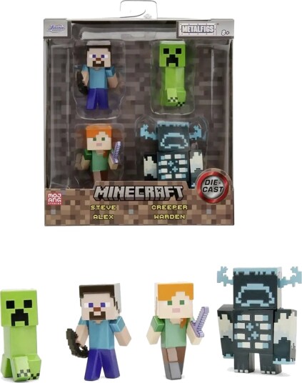 Jada Toys Minecraft Collector Figure 4-Pack 6 Cm Multi/patterned ONE SIZE