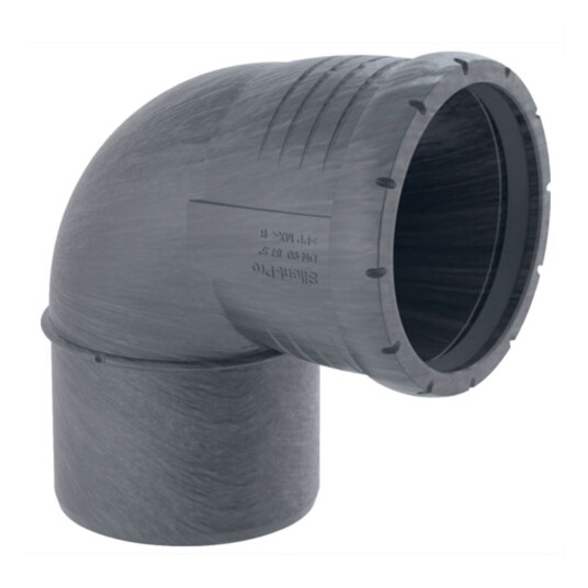Geberit Silent pro PP Bend med en Muffe 160x160mm / 87.5°