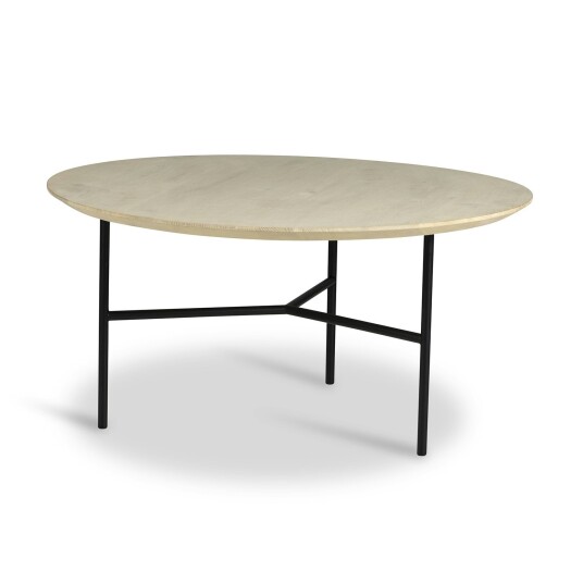 Mavis Tribeca Coffee Table 80 cm Soaped Rustic Oak/Black Legs