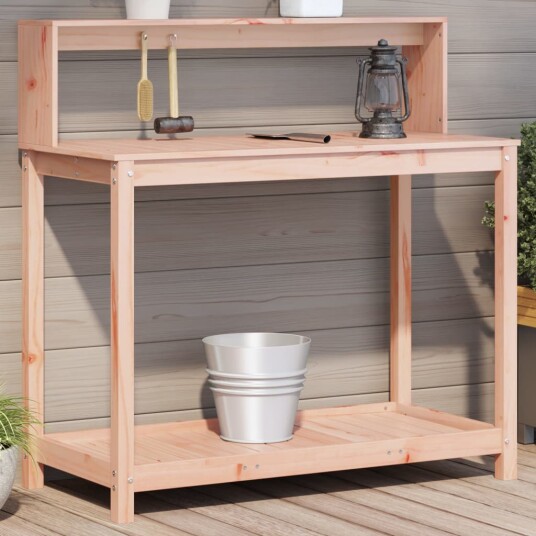Pottebord med hyller 108x50x109,5 cm heltre furu Pottebord med hyller 108x50x109,5 cm heltre furu
