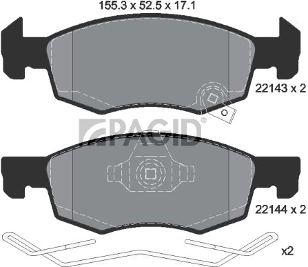 PAGID T2449N Bremseklosser PAGID T2449N Bremseklosser