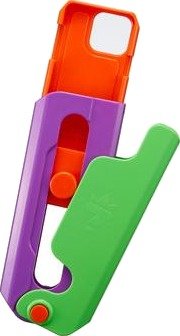 iPhone 15 Pro Max Giant Carrot Knife Stressavlastende etui - grønn / lilla