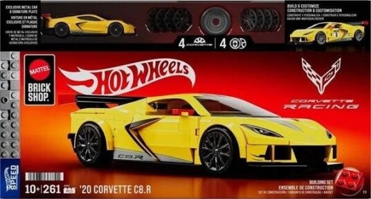 Hot Wheels Brick Shop Speed Series 20" Corvette C8.R