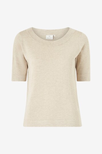 Kaffe Pullover kaLizza Boatneck Solid Grå