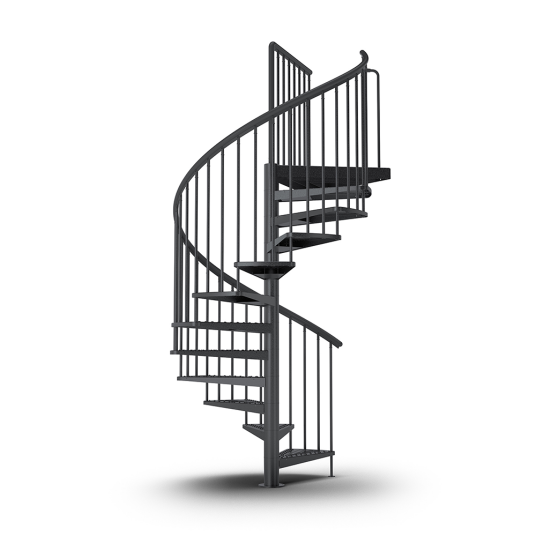 Dolle Toronto Spindeltrapp Antrasitt Ø155 246 282cm