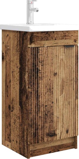 Badmøbel med vask Gammelt tre 42 x 40 x 84,5 cm Konstruert tre Badmøbel med vask Gammelt tre 42 x 40 x 84,5 cm Konstruert tre