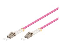MicroConnect 15m LC/PC Multimodus Fiberkabel Halogenfri Lilla OM4