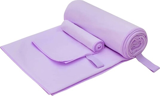 vidaXL Sports håndklesett 2 stk. Lilla 50 x 30 cm 200 x 100 cm