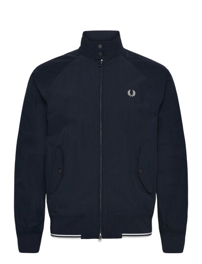 Fred Perry Crinkle Harrington Jkt Navy L Fred Perry Crinkle Harrington Jkt Navy L