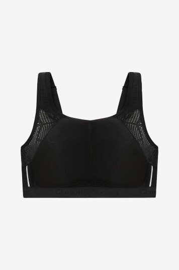 Glamorise - Sports-BH Full Figure Plus Size No-sweat - Svart